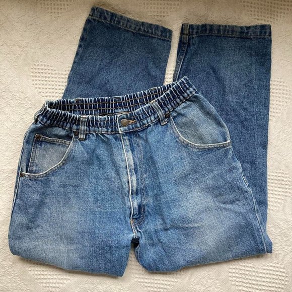 Casual Joe Haband men's stretch waistband straight jeans - Picture 1 of 4